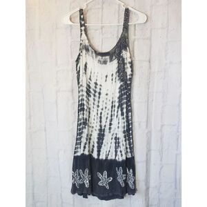RAYA SUN Made In India Tie Dye Tank Dress Starfish Small